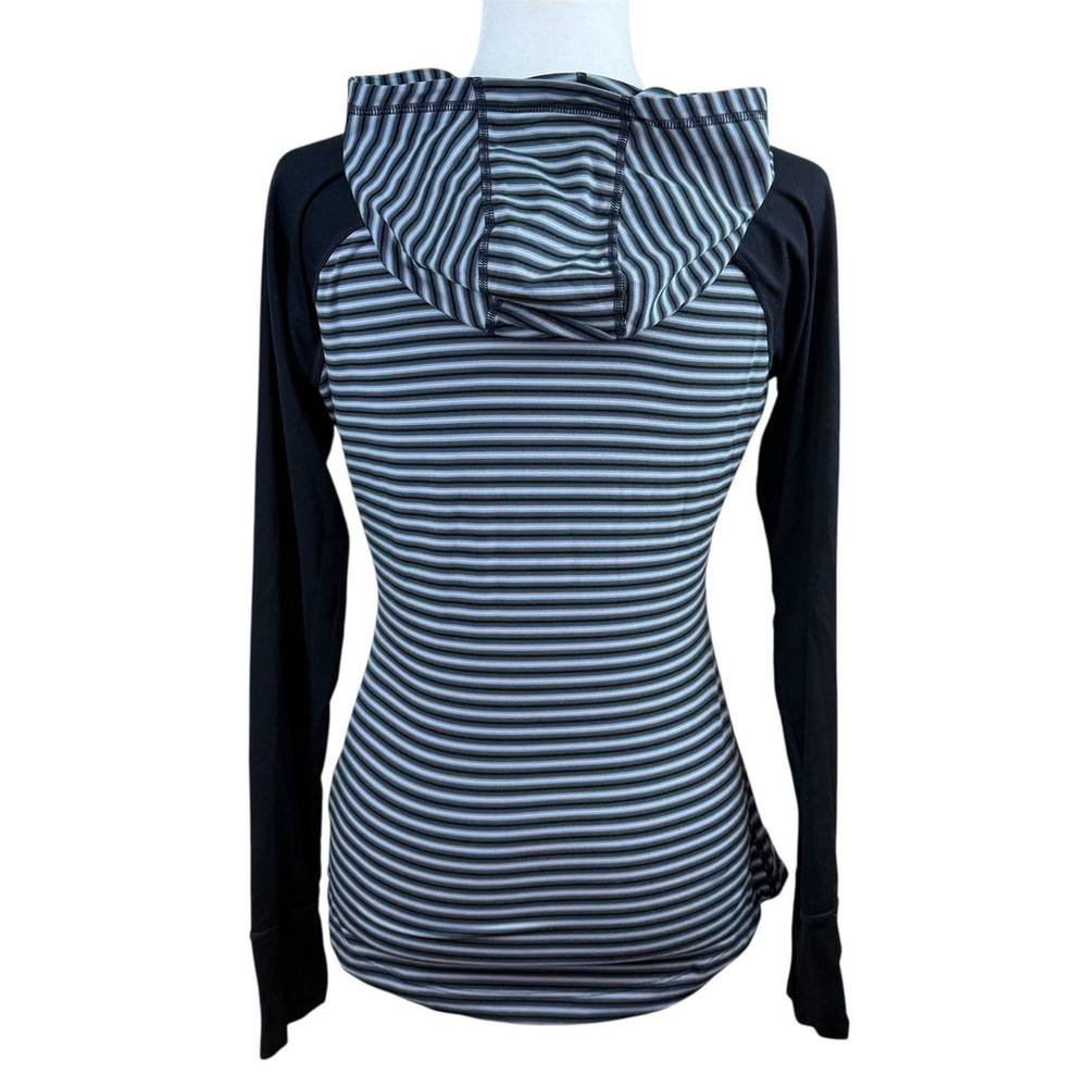 Mountain Hardwear Butterlicious Hooded Shirt SMALL Black Gray Long Sleeve - Picture 3 of 8